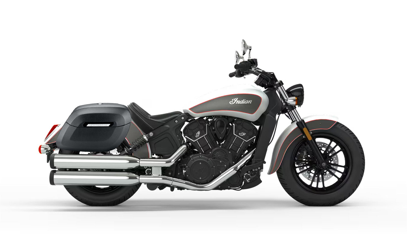 40L - Lamellar Raven Extra Large Indian Scout Sixty Matte Motocicleta Hard Alforjas