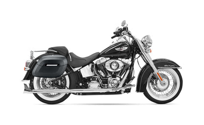 40L - Lamellar Raven Extra Large Matte Motocicleta Hard Alforjas para Harley Softail Heritage FLSTC/I