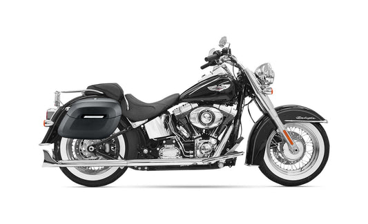 40L - Lamellar Raven Extra Large Matte Motocicleta Hard Alforjas para Harley Softail Heritage FLSTC/I