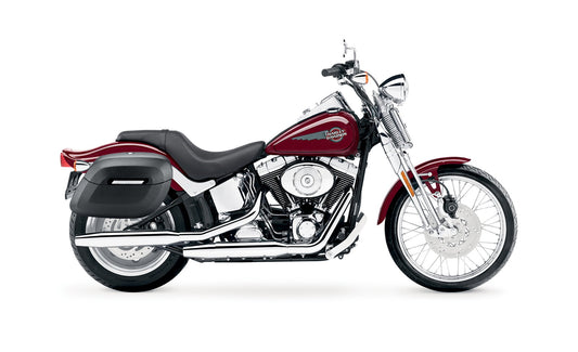 40L - Lamellar Raven Extra Large Matte Motocicleta Hard Alforjas para Harley Softail Springer FXSTS/I