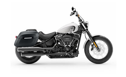 40L - Lamellar Raven Extra Large Matte Motocicleta Hard Alforjas para Harley Softail Street Bob FXBB/S