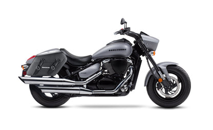 42L - Baldur Extra Large Suzuki Boulevard M50 VZ800 Leather Wrapped Motocicleta Hard Alforjas