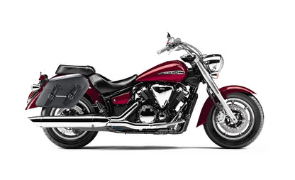 42L - Baldur Extra Large Yamaha V Star 1300 Classic XVS1300A Leather Wrapped Motocicleta Hard Alforjas