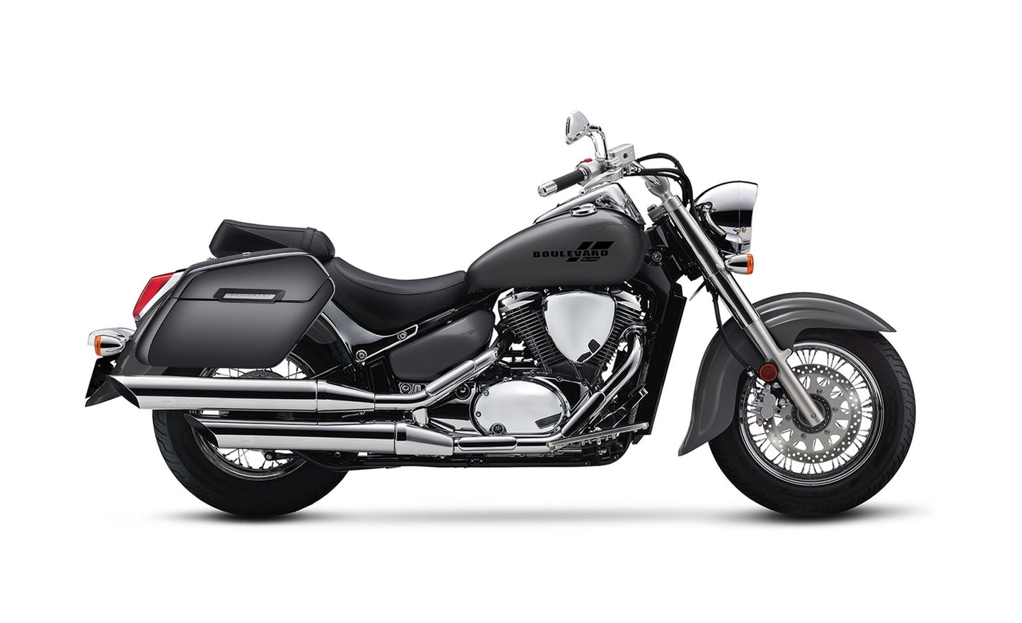 42L - Baldur Extra Large Suzuki Boulevard C50 VL800 Painted Motocicleta Hard Alforjas