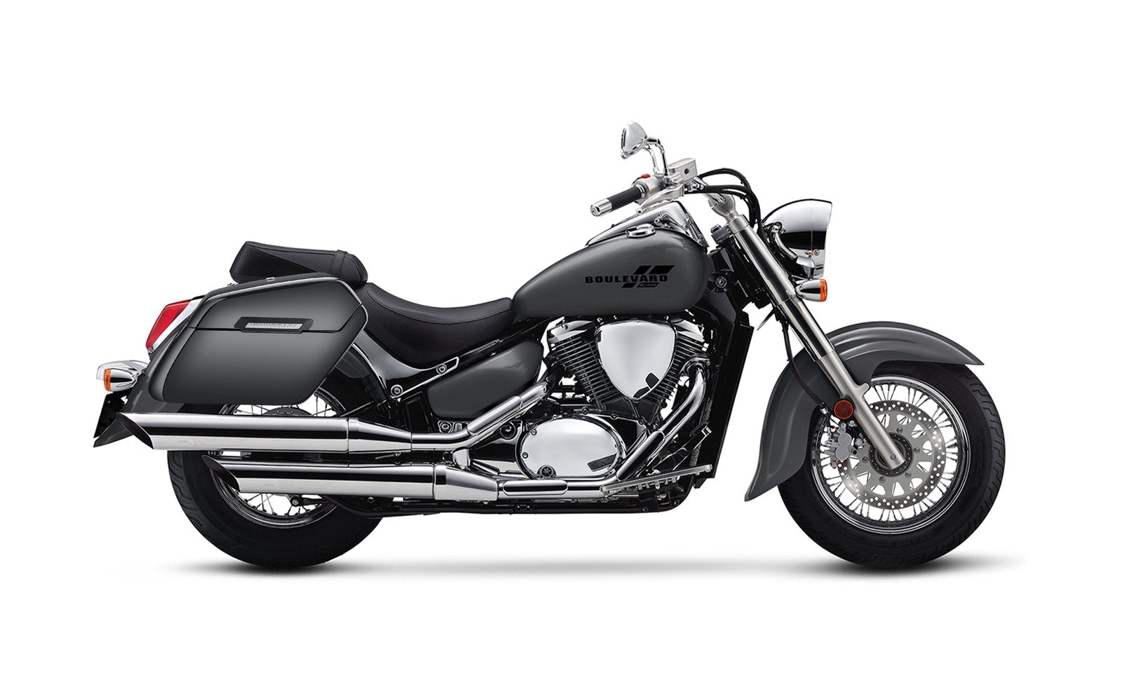 42L - Baldur Extra Large Suzuki Boulevard C50 VL800 Painted Motocicleta Hard Alforjas