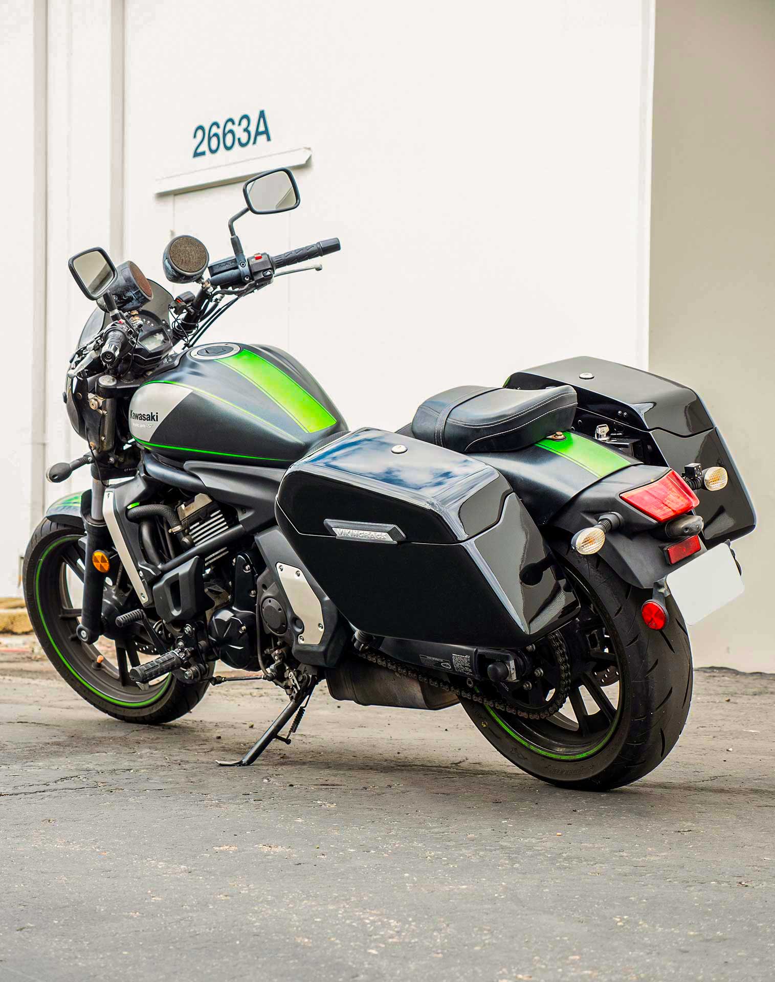42L - Baldur Extra Large Kawasaki Vulcan S VN650 Painted Motocicleta Hard Alforjas