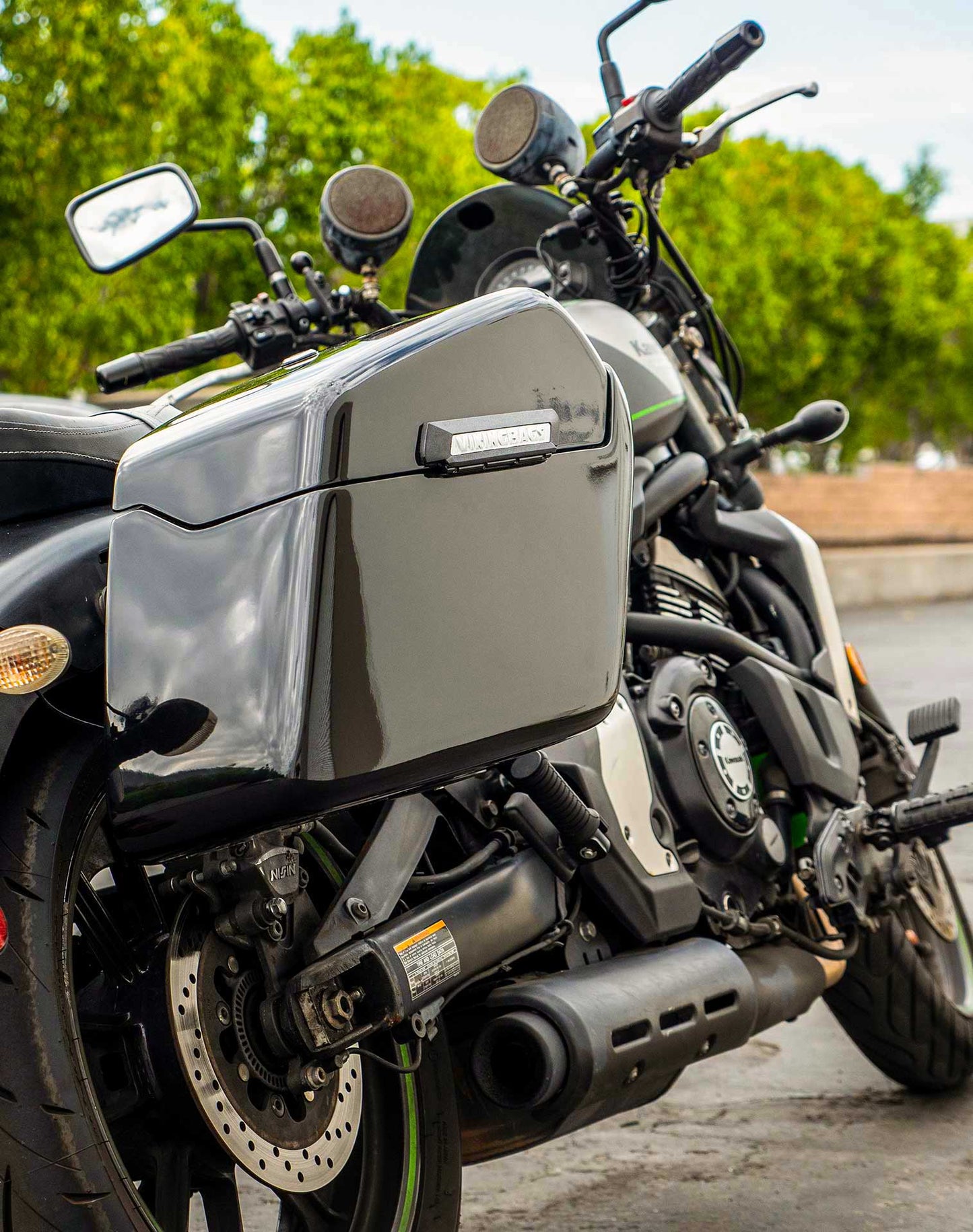 42L - Baldur Extra Large Kawasaki Vulcan S VN650 Painted Motocicleta Hard Alforjas