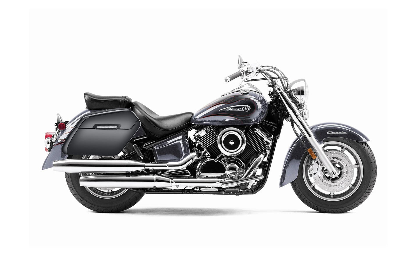 42L - Baldur Extra Large Yamaha V Star 1100 Classic XVS11A Painted Motocicleta Hard Alforjas