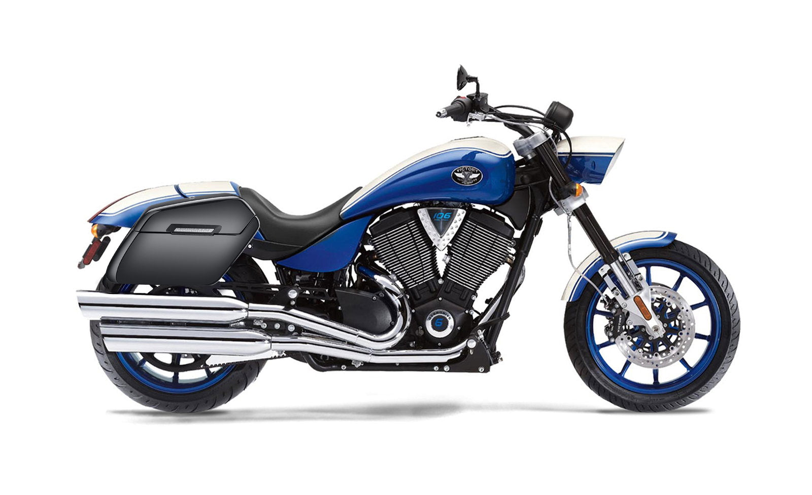 42L - Baldur Extra Large Victory Hammer Painted Motocicleta Hard Alforjas