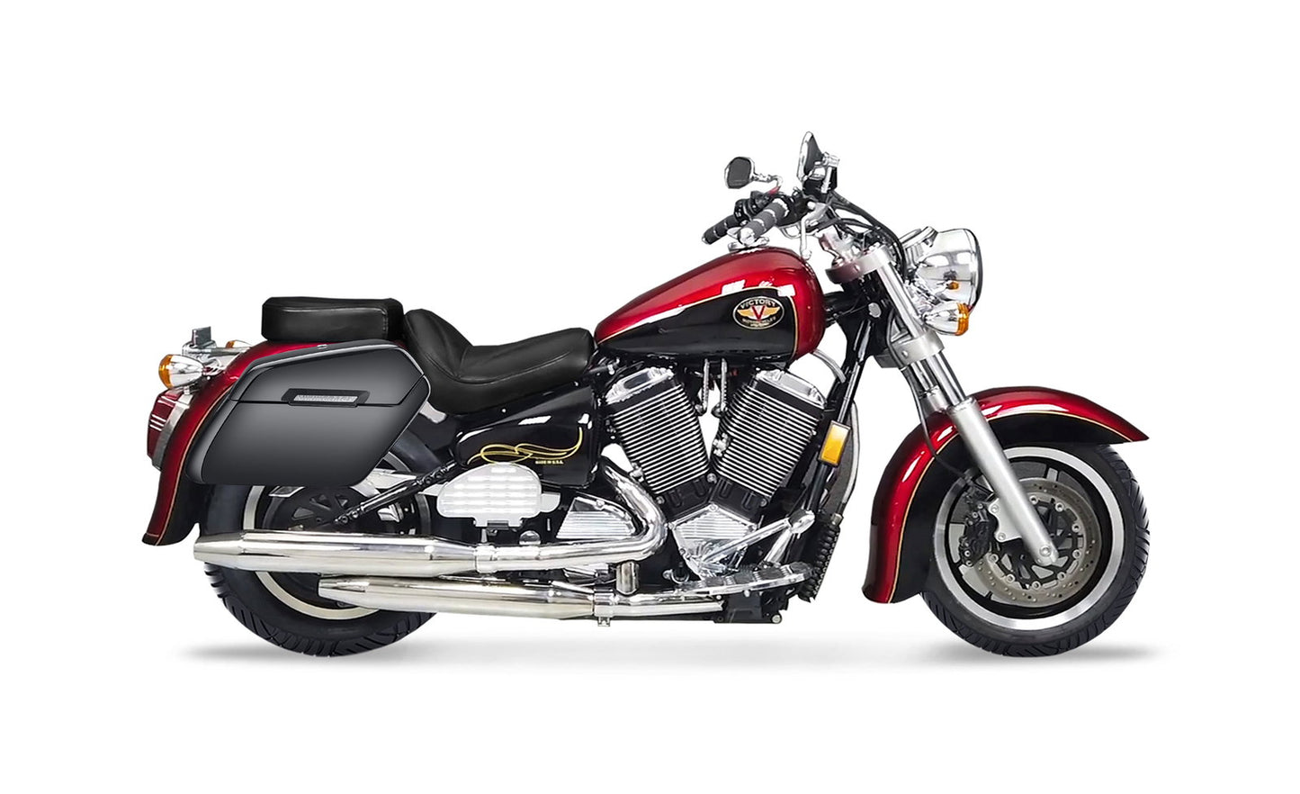 42L - Baldur Extra Large Victory V92C Painted Motocicleta Hard Alforjas