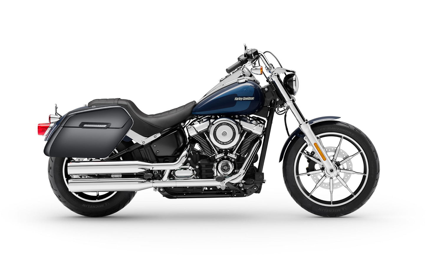 42L - Baldur Extra Large Painted Motocicleta Hard Alforjas para Harley Softail Low Rider FXLR
