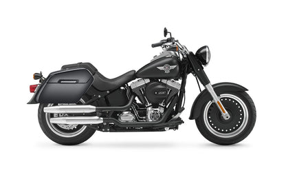 42L - Baldur Extra Large Painted Motocicleta Hard Alforjas para Harley Softail Fat Boy Lo FLSTFB