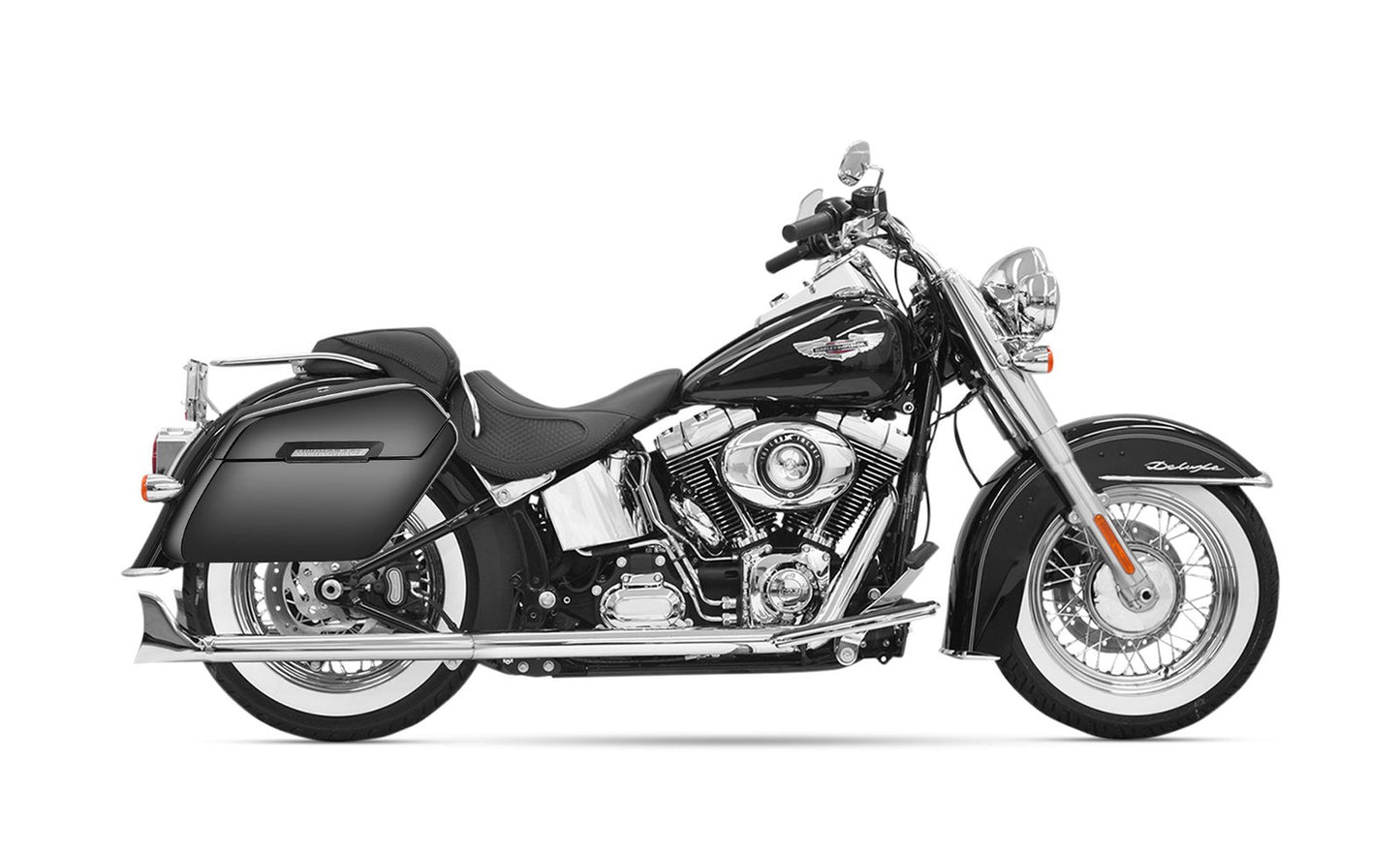 42L - Baldur Extra Large Painted Motocicleta Hard Alforjas para Harley Softail Heritage FLSTC/I