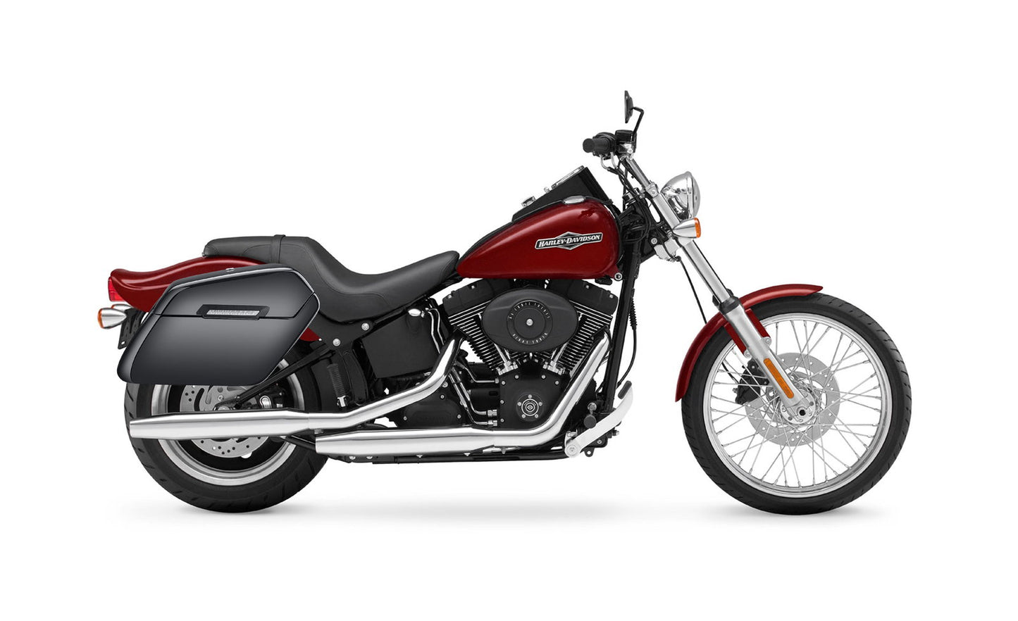 42L - Baldur Extra Large Painted Motocicleta Hard Alforjas para Harley Softail Night Train FXSTB/I