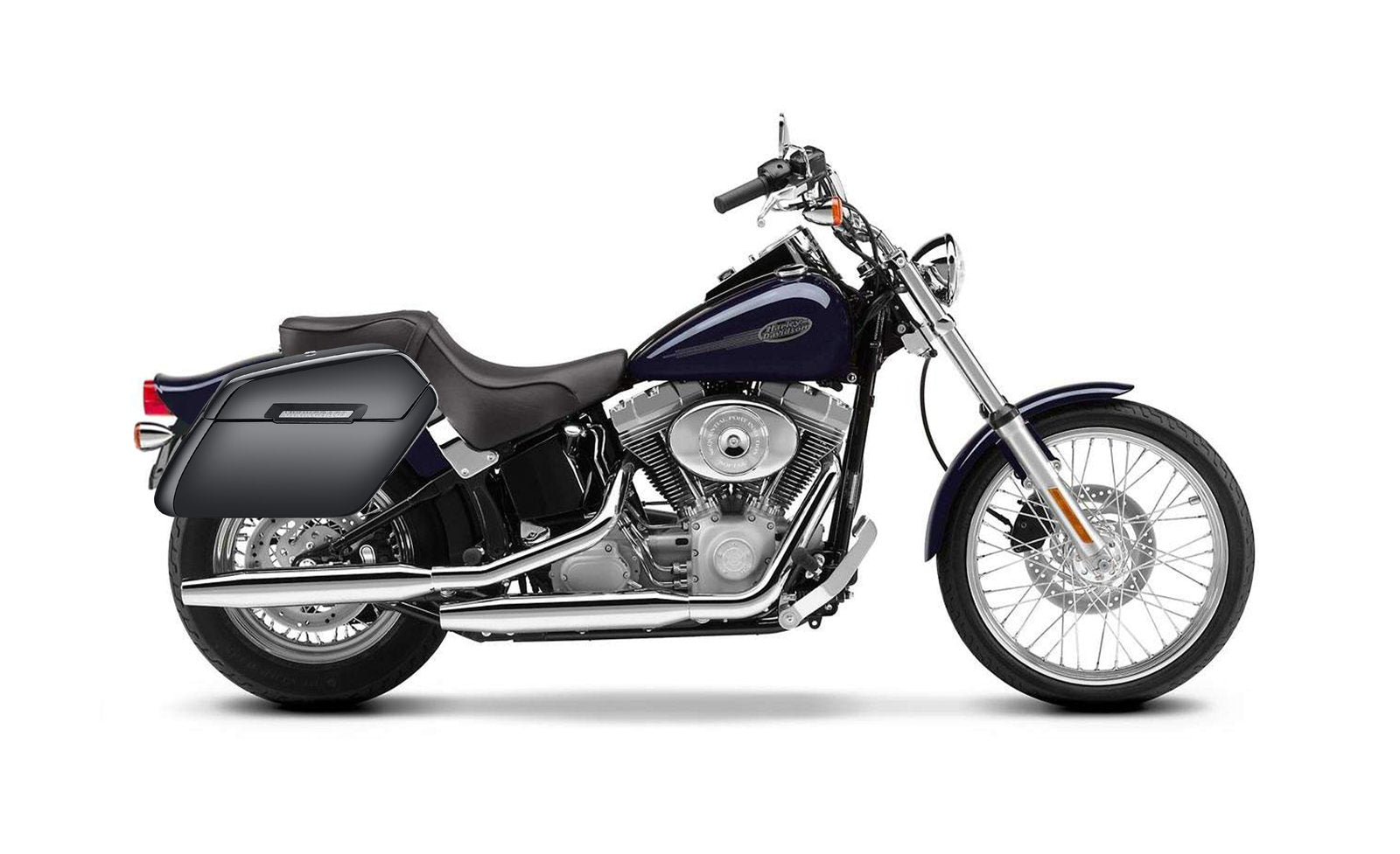42L - Baldur Extra Large Painted Motocicleta Hard Alforjas para Harley Softail Standard FXST/I