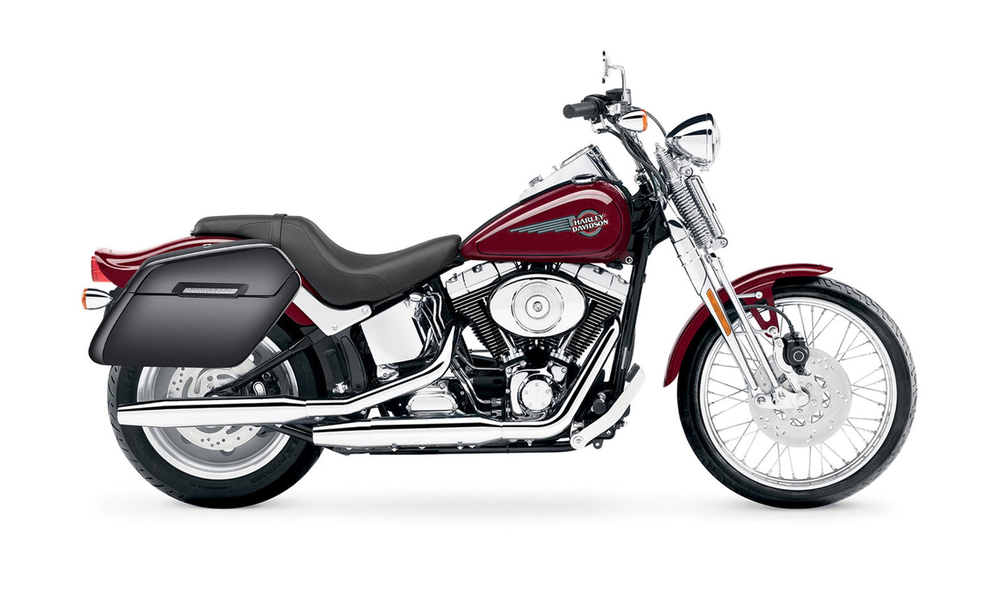 42L - Baldur Extra Large Painted Motocicleta Hard Alforjas para Harley Softail Springer FXSTS/I