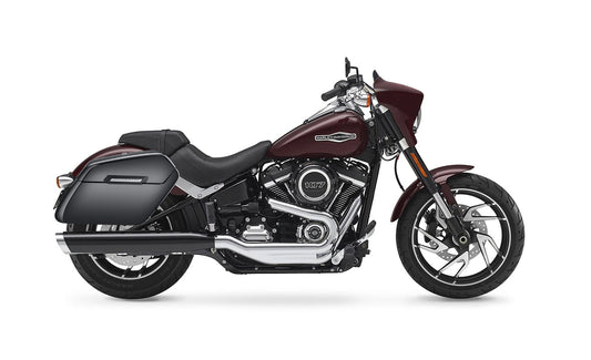 42L - Baldur Extra Large Painted Motocicleta Hard Alforjas para Harley Softail Sport Glide FLSB