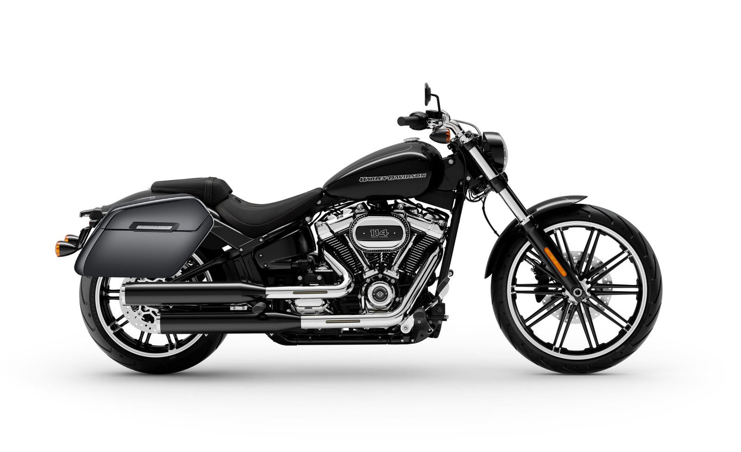 42L - Baldur Extra Large Painted Motocicleta Hard Alforjas para Harley Softail Breakout FXBR/S
