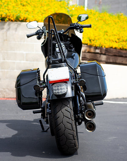 40L - Lamellar Raven Extra Large Painted Motocicleta Hard Alforjas para Harley Softail Low Rider S FXLRS