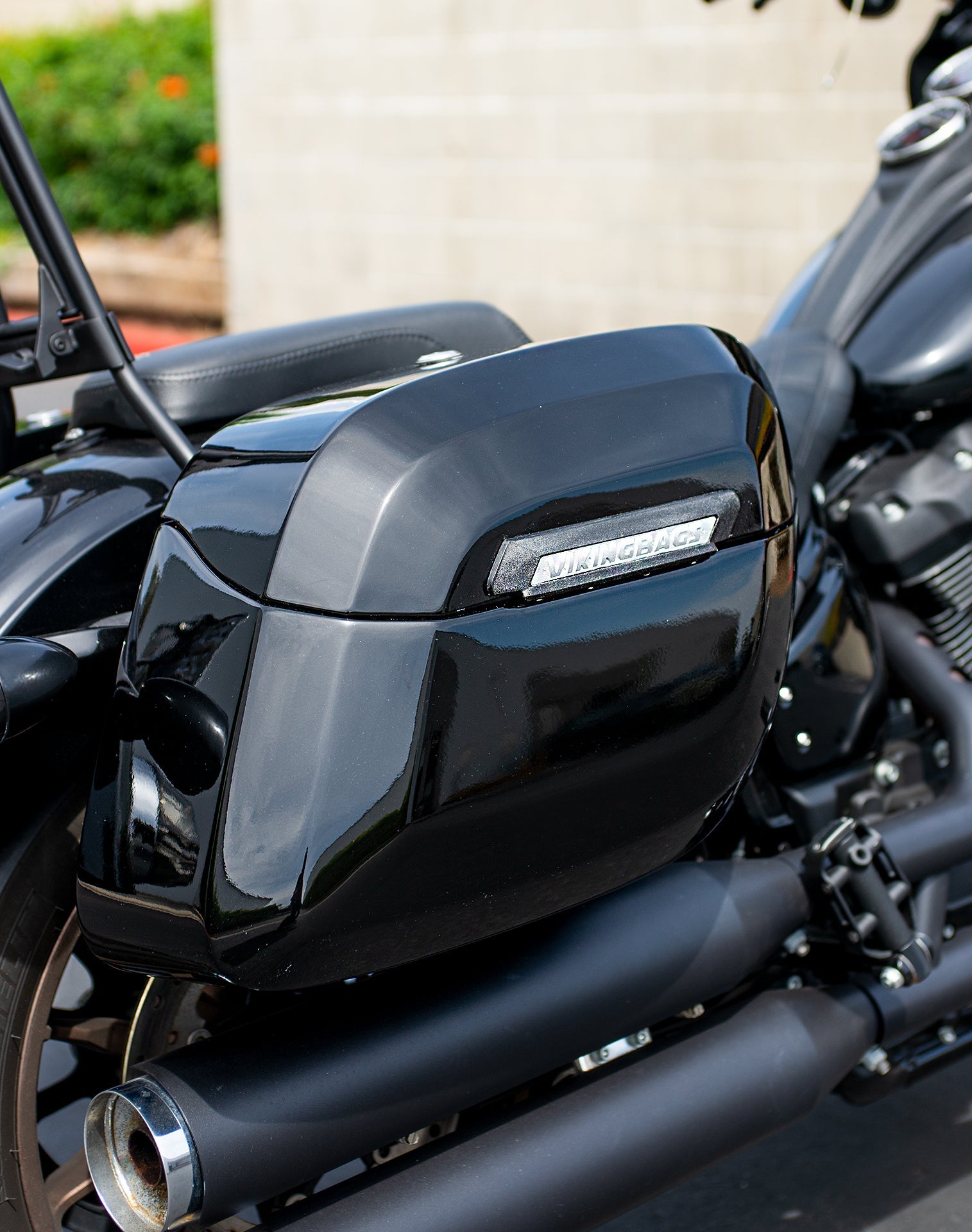 40L - Lamellar Raven Extra Large Painted Motocicleta Hard Alforjas para Harley Softail Low Rider S FXLRS