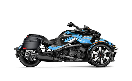 44L - Lamellar Stallion Extra Large CAN AM Spyder F3 Painted Motocicleta Hard Alforjas