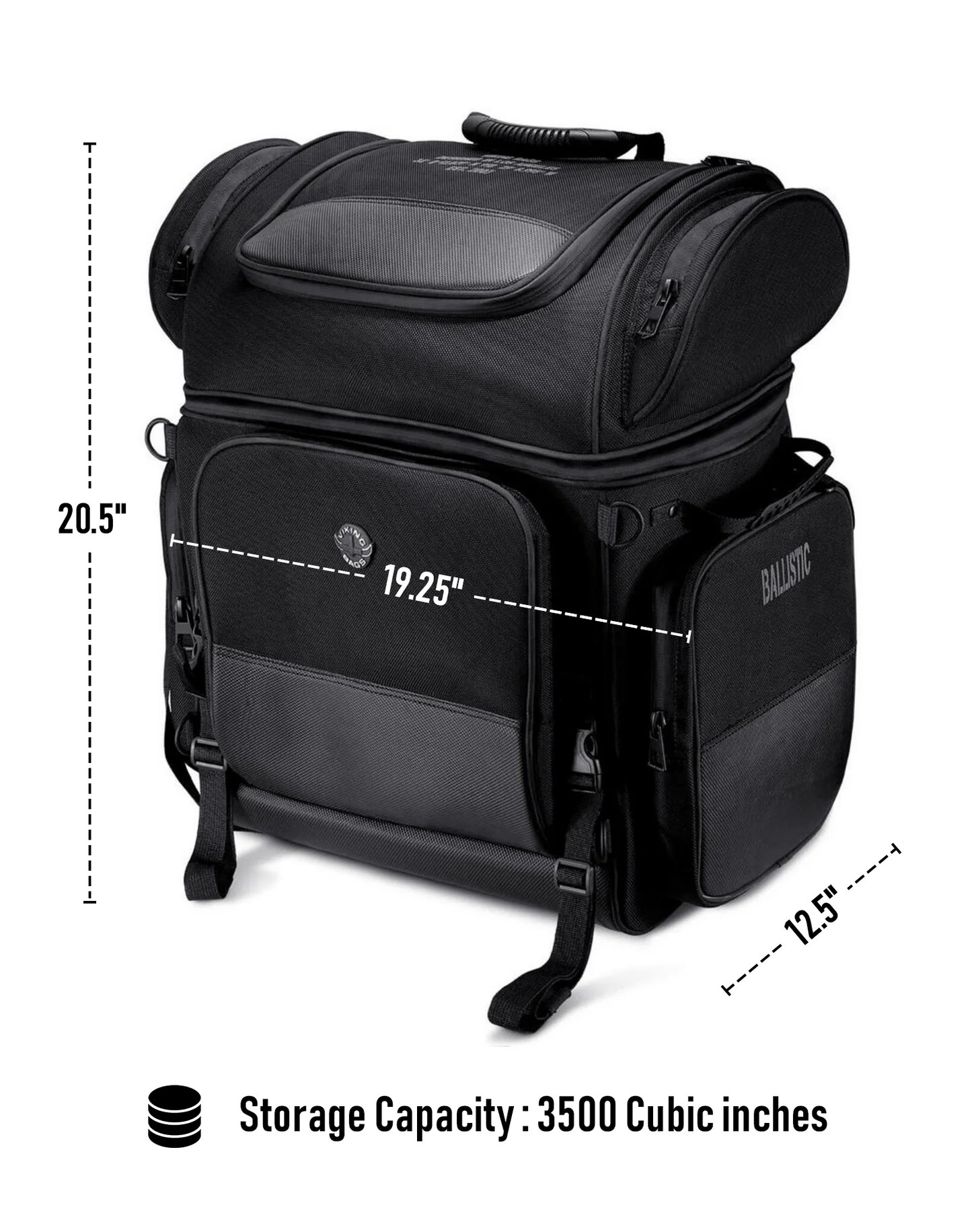 57L - Voyage Premium XL Victory Motocicleta Bolsa para Sissy bar