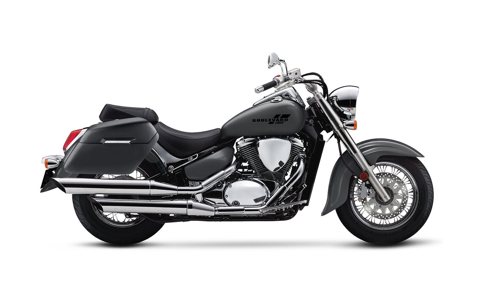42L - Baldur Extra Large Suzuki Boulevard C50 VL800 Matte Motocicleta Hard Alforjas