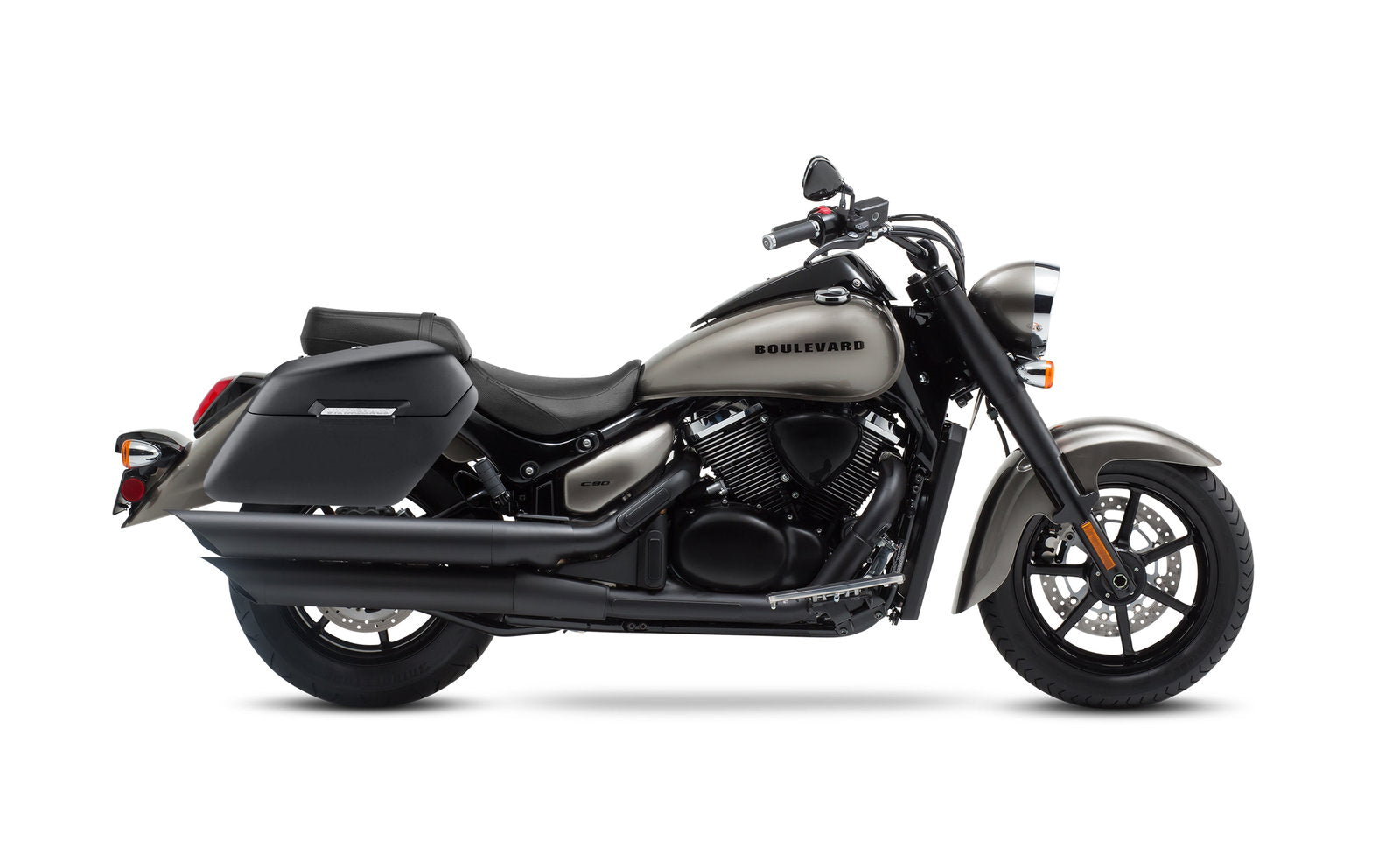 42L - Baldur Extra Large Suzuki Boulevard C90 VL1500 Matte Motocicleta Hard Alforjas