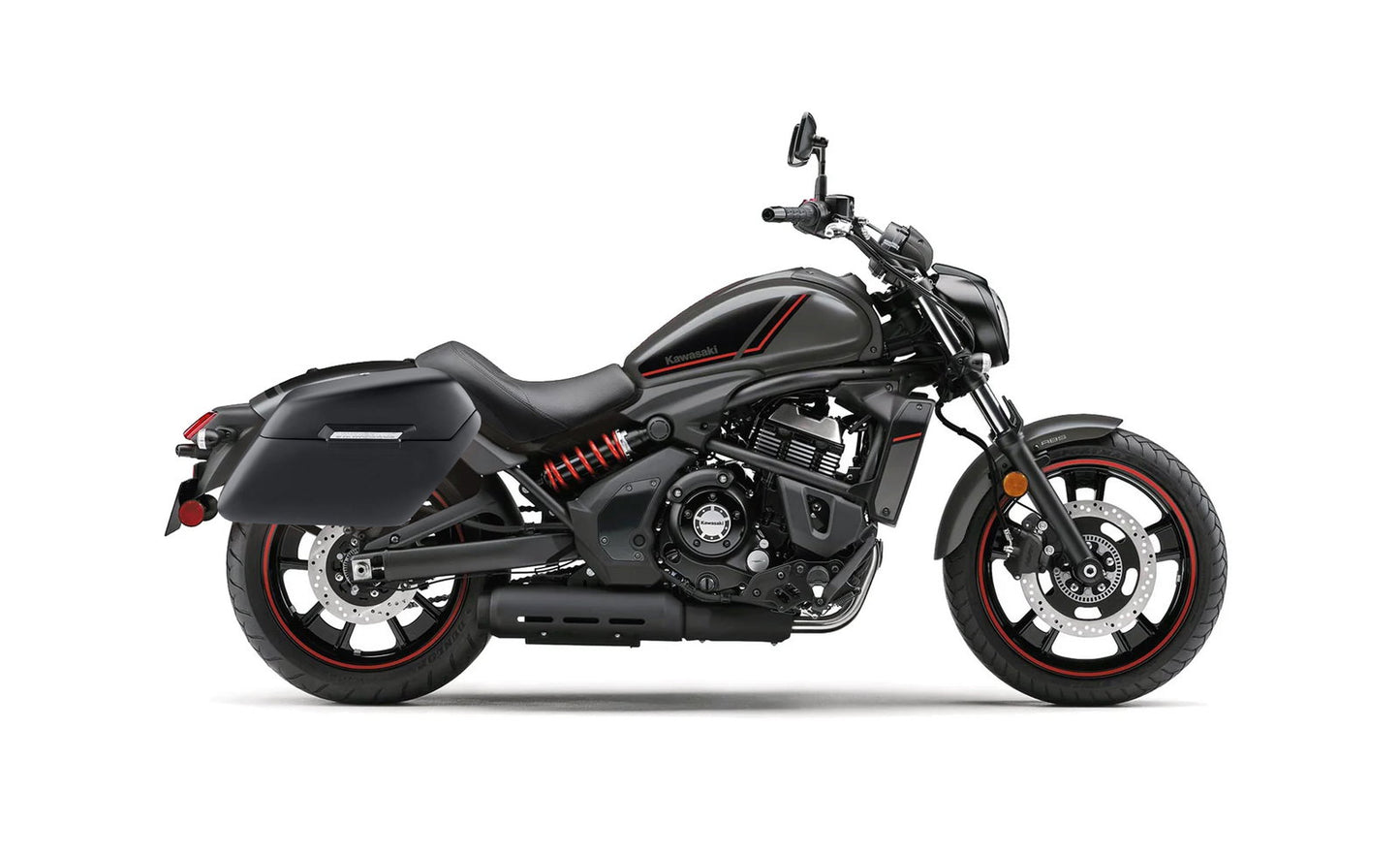42L - Baldur Extra Large Kawasaki Vulcan S Matte Motocicleta Hard Alforjas