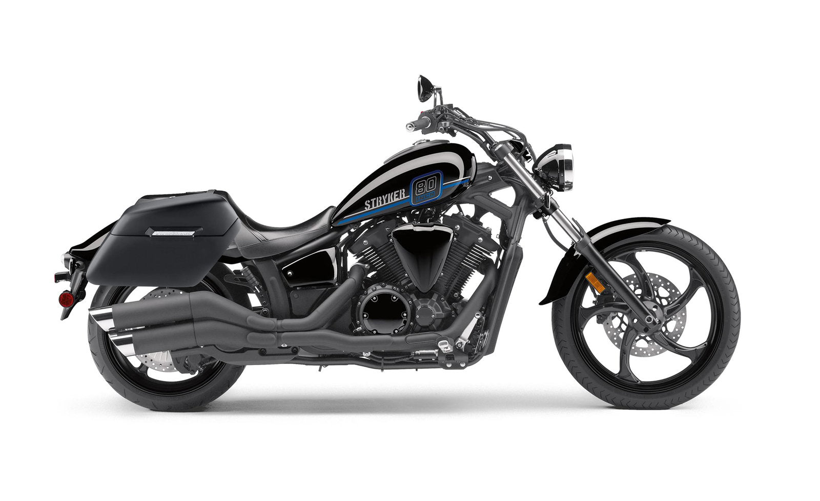 42L - Baldur Extra Large Yamaha Stryker Matte Motocicleta Hard Alforjas