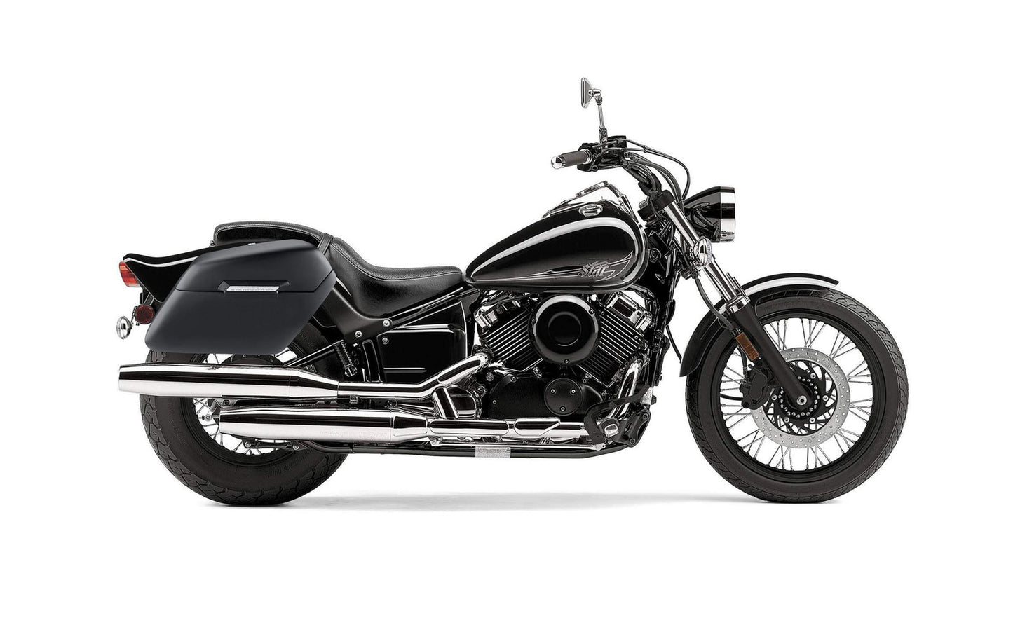 42L - Baldur Extra Large Yamaha V Star 650 Custom XVS65T Matte Motocicleta Hard Alforjas