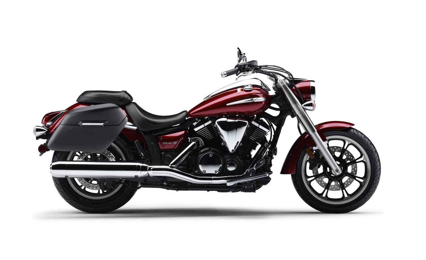 42L - Baldur Extra Large Yamaha V Star 950 Matte Motocicleta Hard Alforjas
