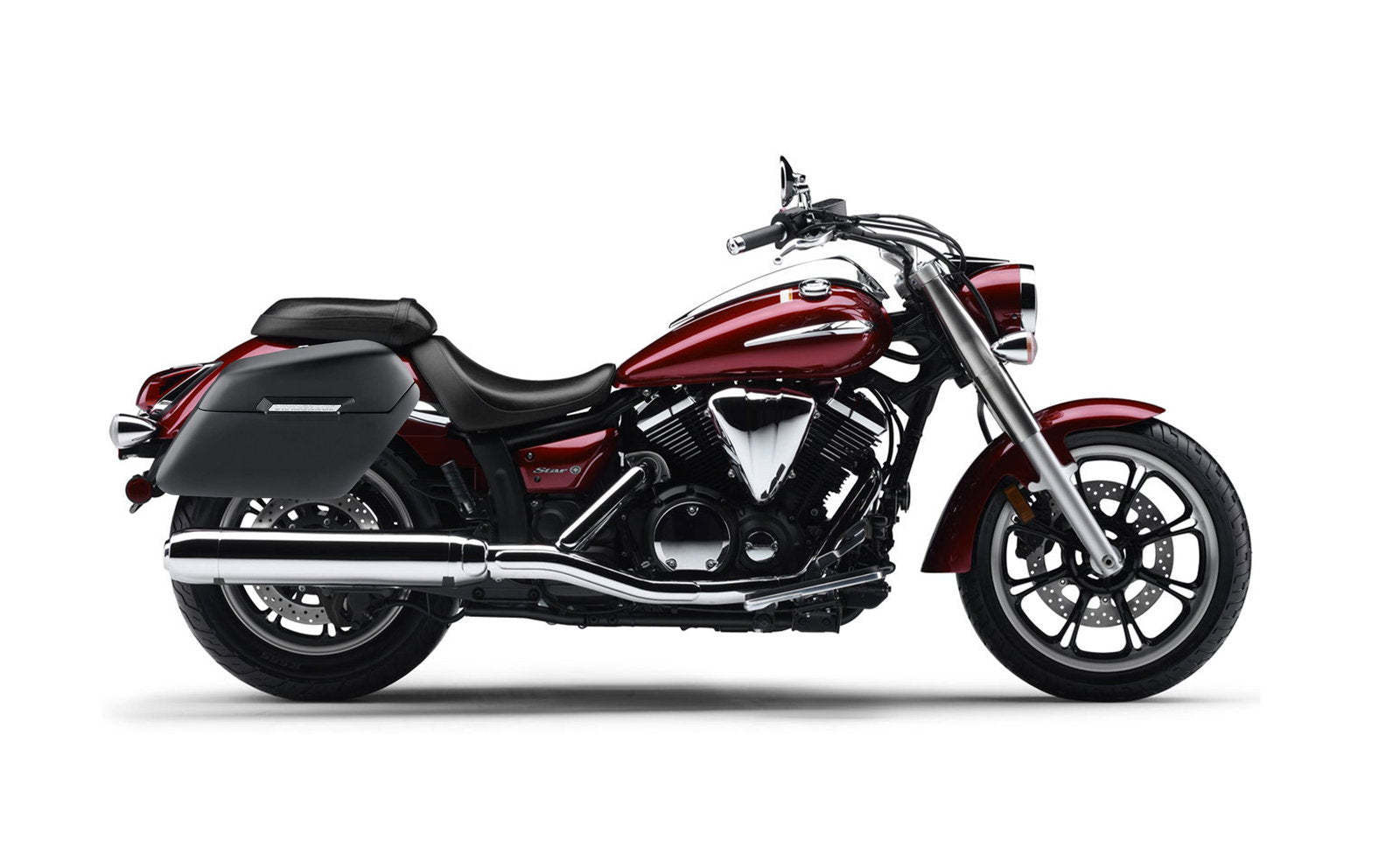 42L - Baldur Extra Large Yamaha V Star 950 Matte Motocicleta Hard Alforjas