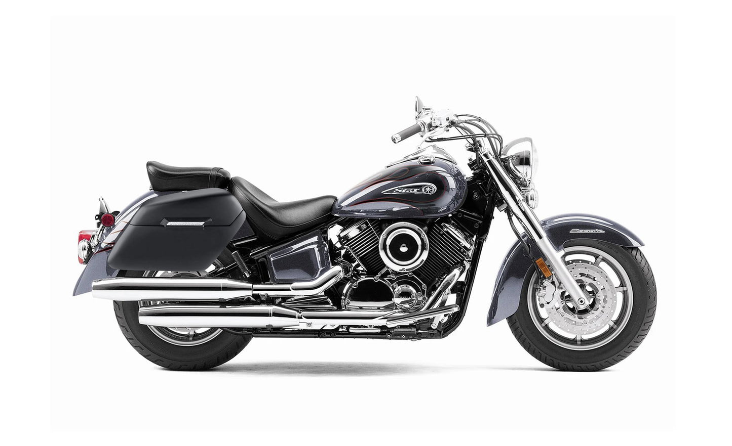 42L - Baldur Extra Large Yamaha V Star 1100 Classic XVS11A Matte Motocicleta Hard Alforjas