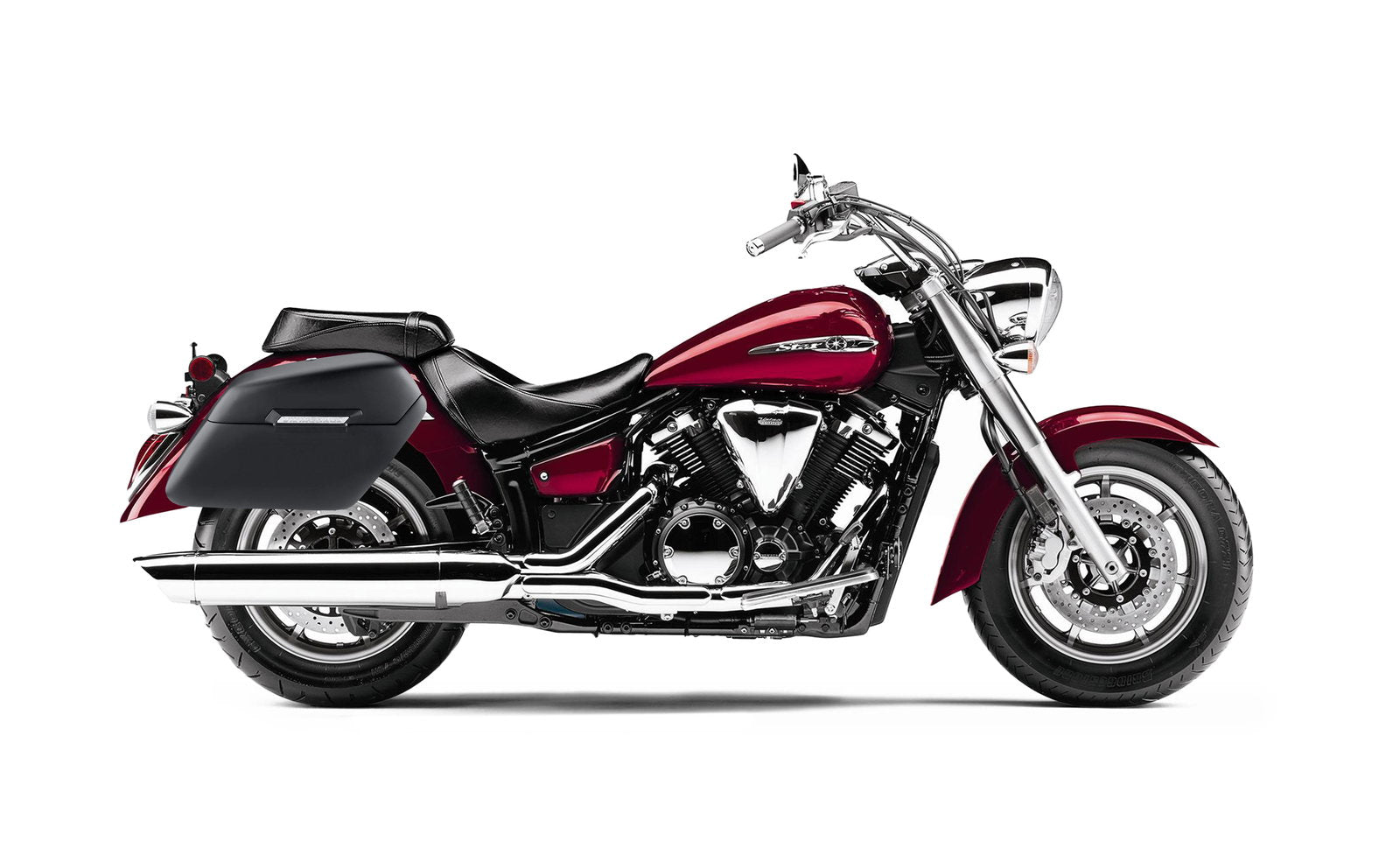42L - Baldur Extra Large Yamaha V Star 1300 Classic XVS1300A Matte Motocicleta Hard Alforjas