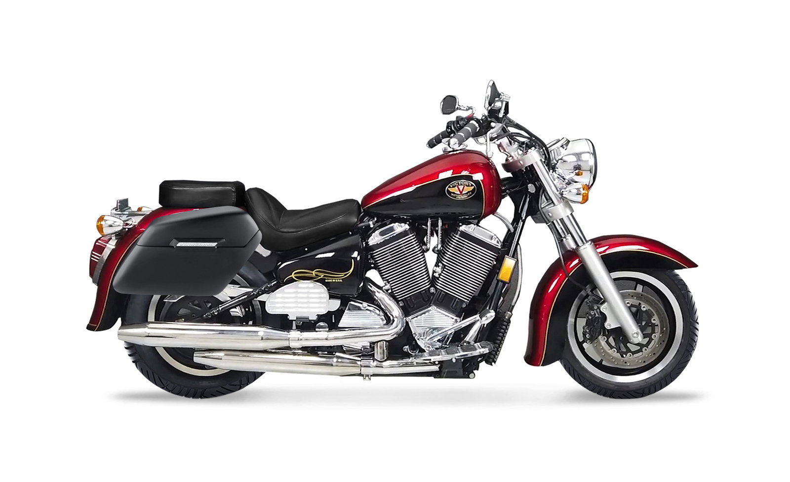 42L - Baldur Extra Large Victory V92C Matte Motocicleta Hard Alforjas