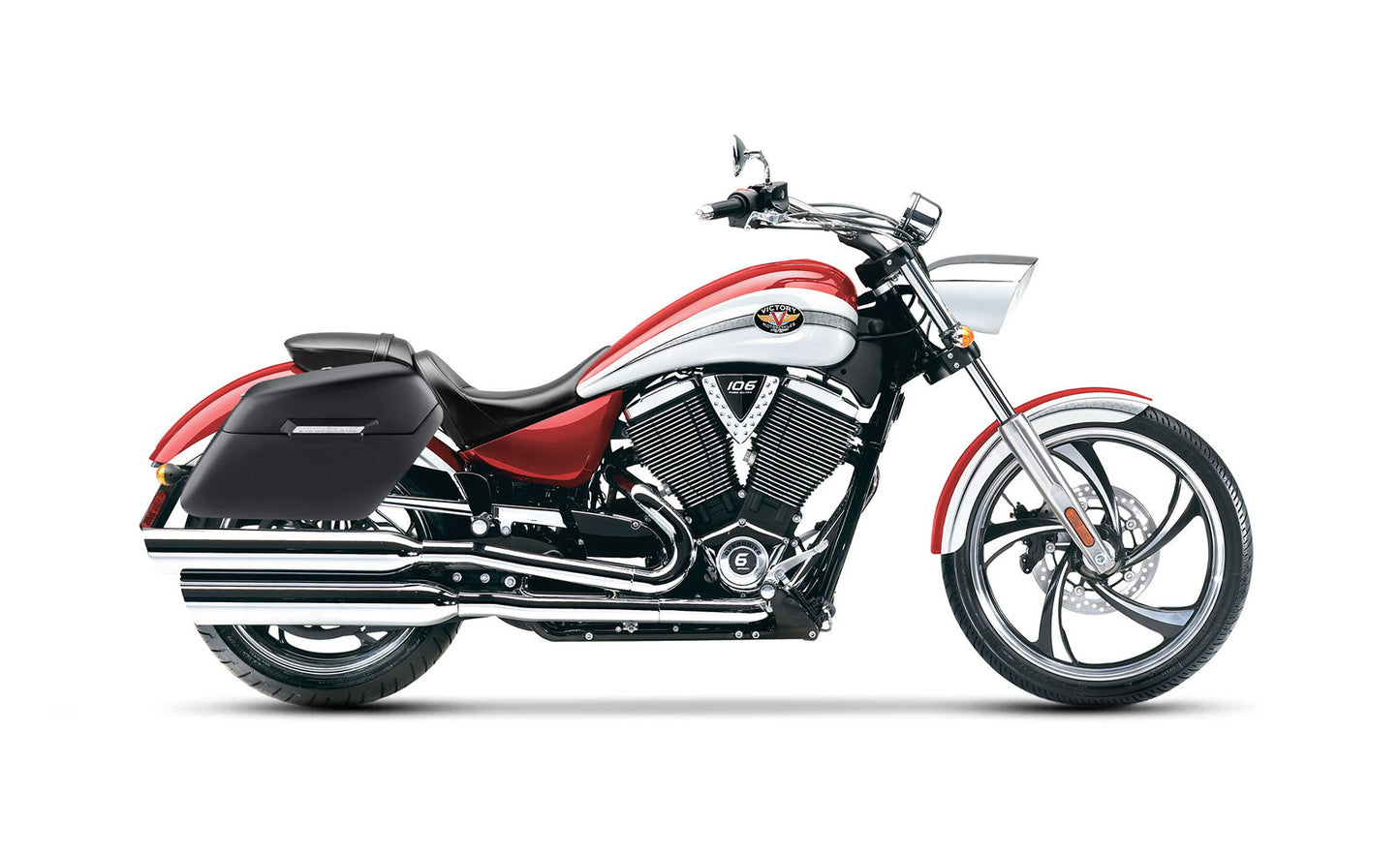 42L - Baldur Extra Large Victory Vegas Matte Motocicleta Hard Alforjas