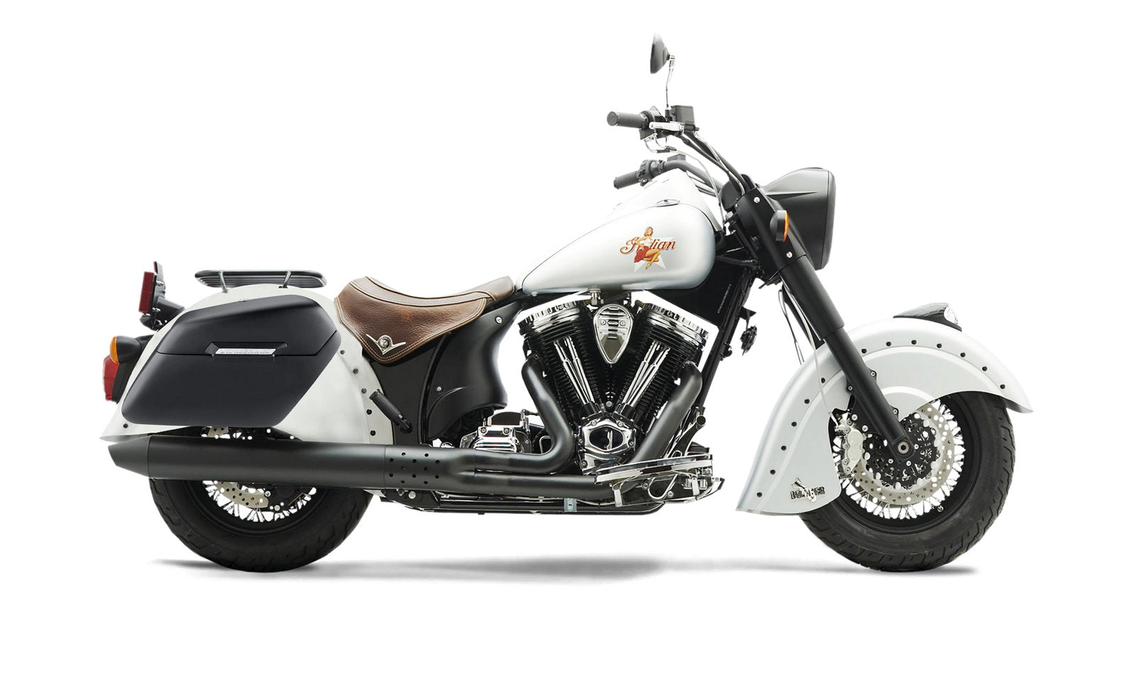 42L - Baldur Extra Large Indian Chief Bomber Matte Motocicleta Hard Alforjas