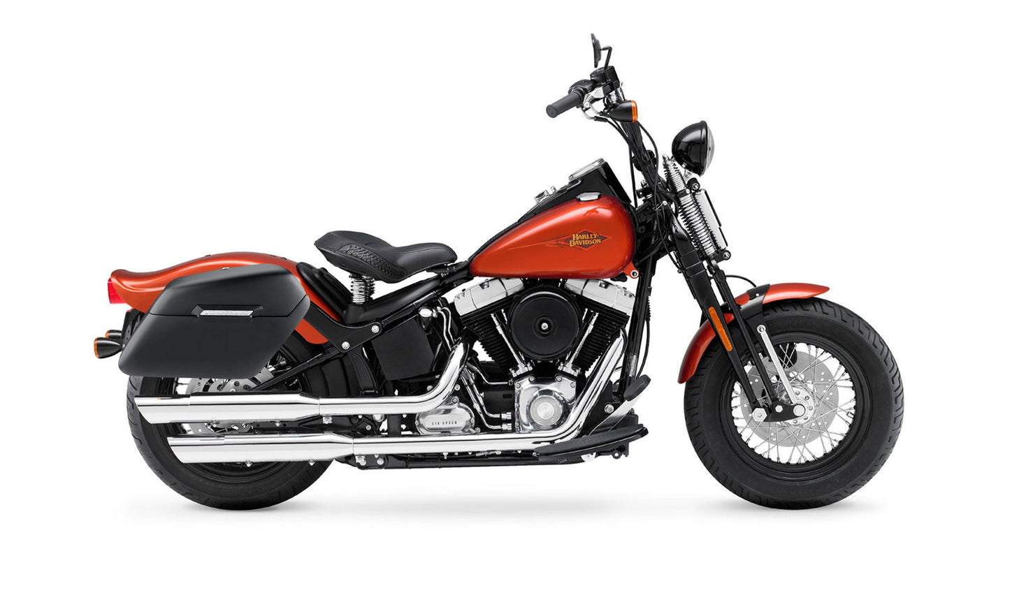 42L - Baldur Extra Large Matte Motocicleta Hard Alforjas para Harley Softail Cross Bones FLSTSB