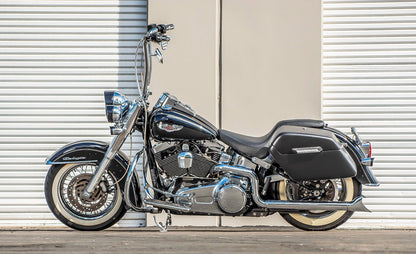 42L - Baldur Extra Large Matte Motocicleta Hard Alforjas para Harley Softail Deluxe FLSTN/I