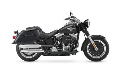 42L - Baldur Extra Large Matte Motocicleta Hard Alforjas para Harley Softail Fat Boy Lo FLSTFB