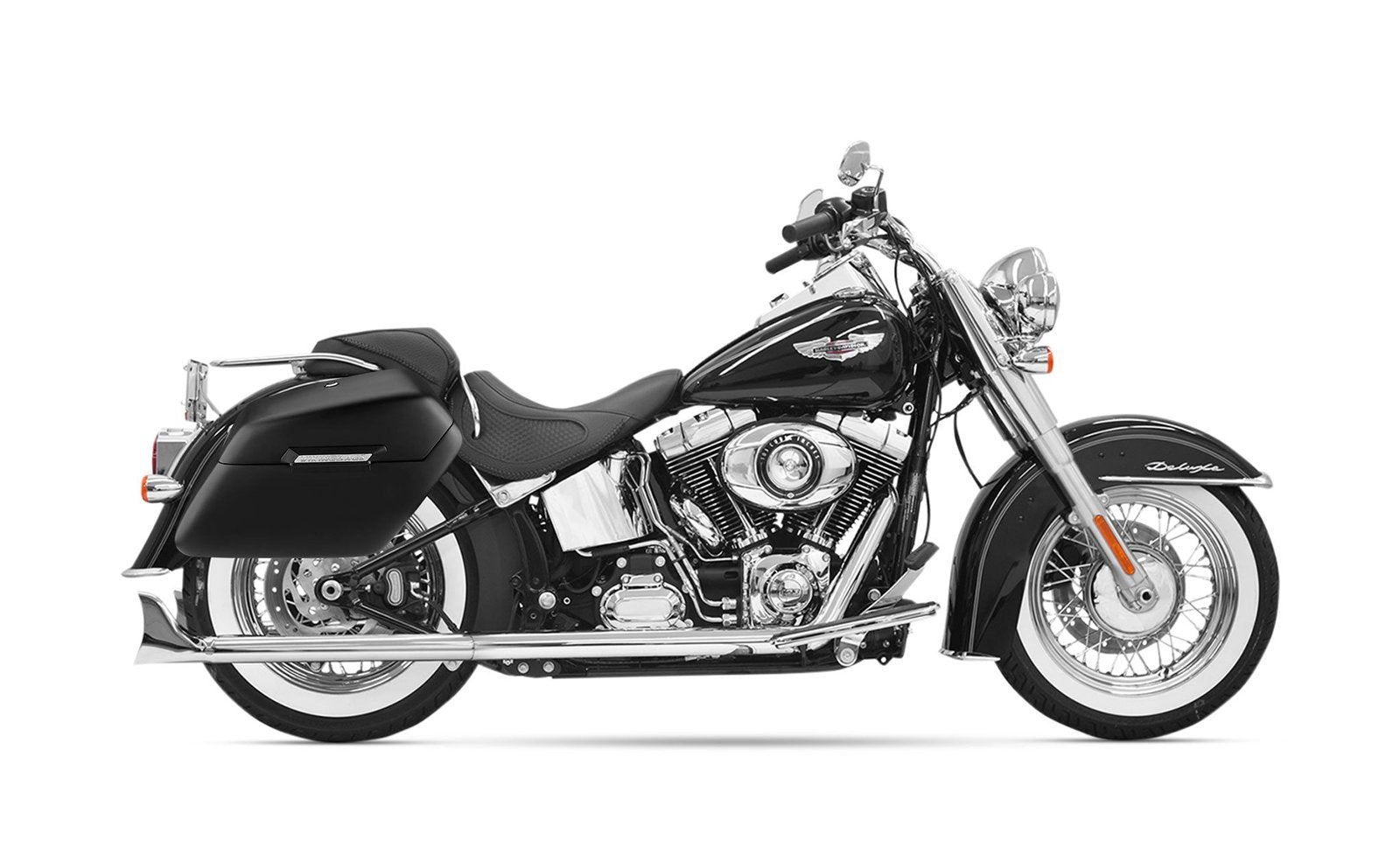 42L - Baldur Extra Large Matte Motocicleta Hard Alforjas para Harley Softail Heritage FLSTC/I