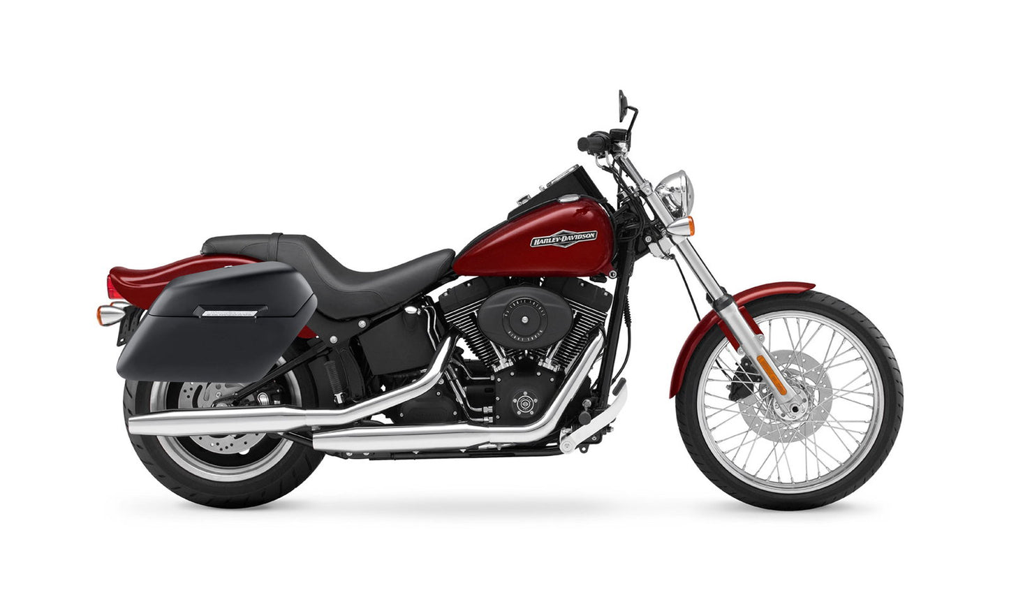 42L - Baldur Extra Large Matte Motocicleta Hard Alforjas para Harley Softail Night Train FXSTB/I