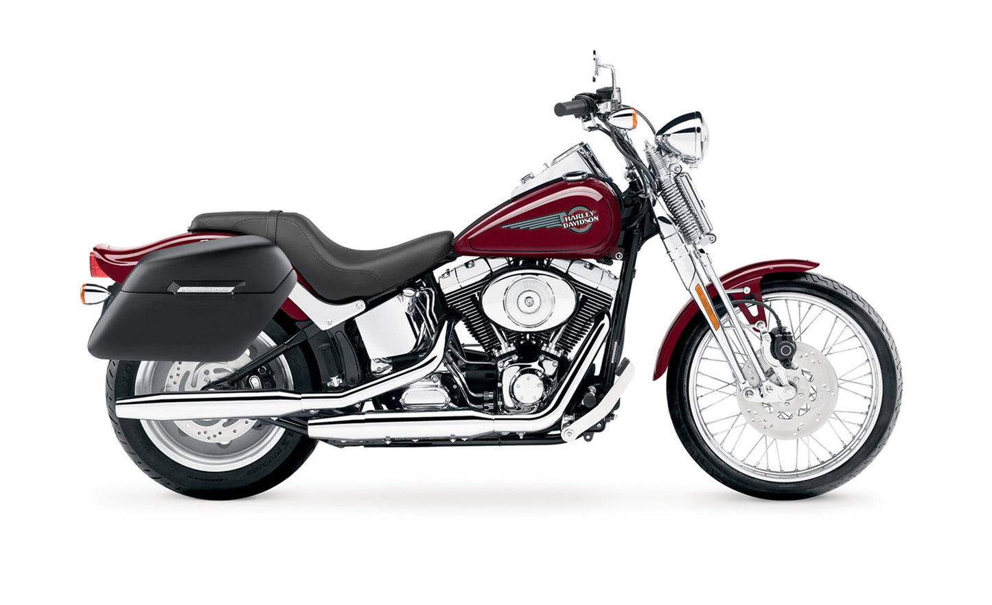 42L - Baldur Extra Large Matte Motocicleta Hard Alforjas para Harley Softail Springer FXSTS/I