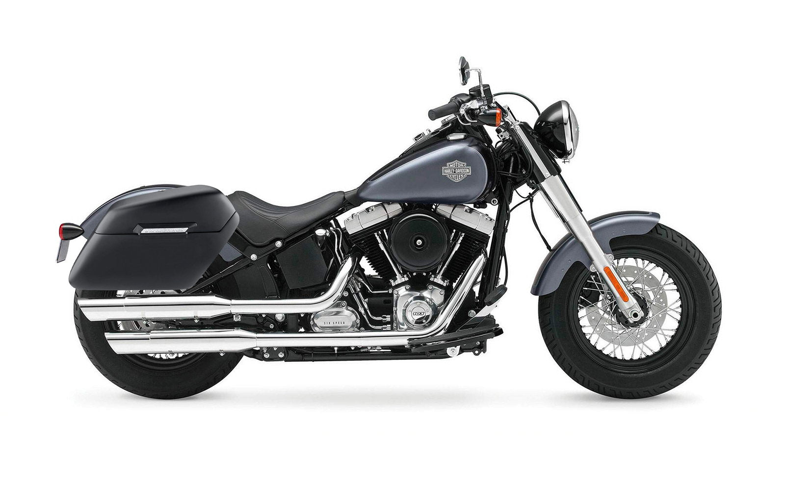 42L - Baldur XL Matte Motocicleta Hard Alforjas para Harley Softail Slim FLS