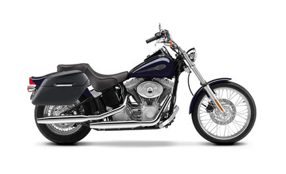 42L - Baldur Extra Large Matte Motocicleta Hard Alforjas para Harley Softail Standard FXST/I