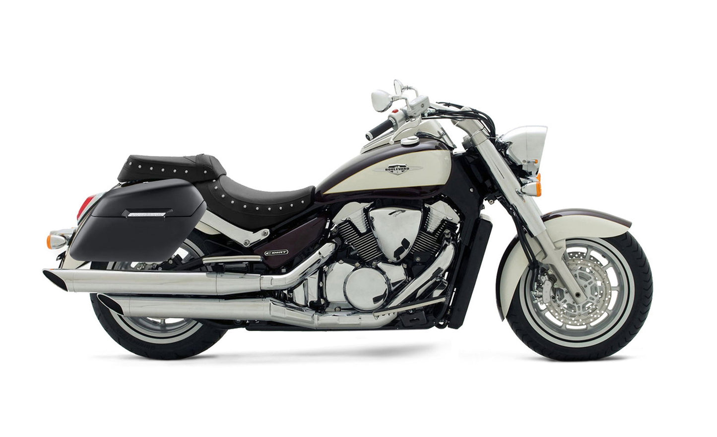 42L - Baldur Extra Large Suzuki Boulevard C109 Matte Motocicleta Hard Alforjas