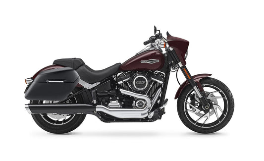 42L - Baldur Extra Large Matte Motocicleta Hard Alforjas para Harley Softail Sport Glide FLSB