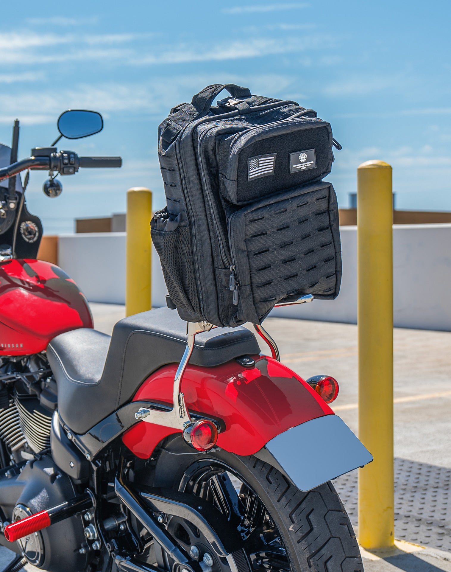 45L - Mochila para Sissy Bar de Motocicleta Tactical XL Yamaha