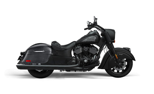 44L - Lamellar Stallion Extra Large Indian Vintage Darkhorse Leather Covered Motocicleta Hard Alforjas